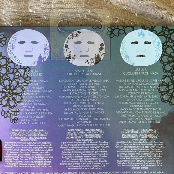 Brand New Mad Beauty Disney Villains 3 Piece Face Mask Collection - Picture 8 of 9